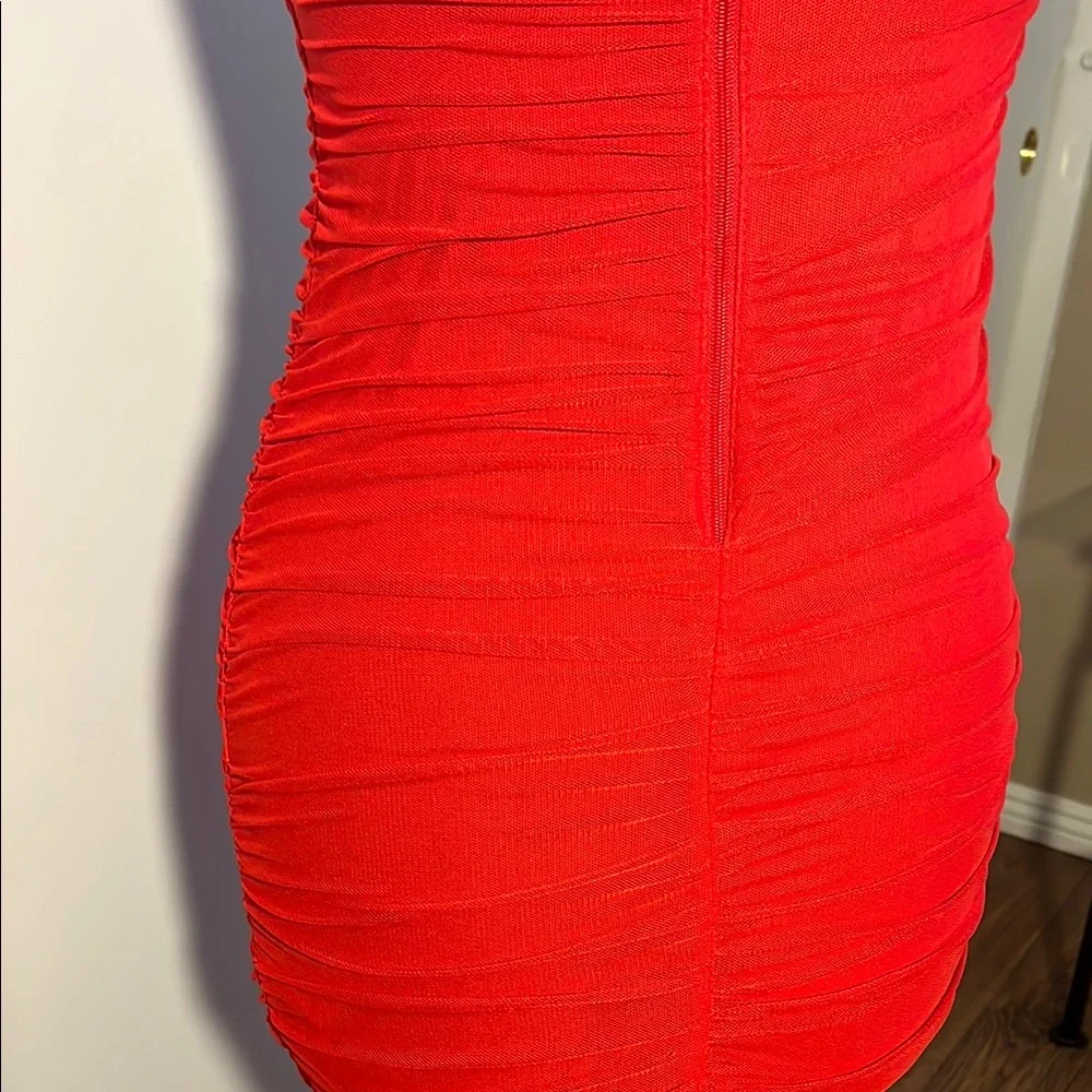 ❤️❤️❤️ Wild Fable Red Ruched Bodycon Dress - Picture 6 of 9